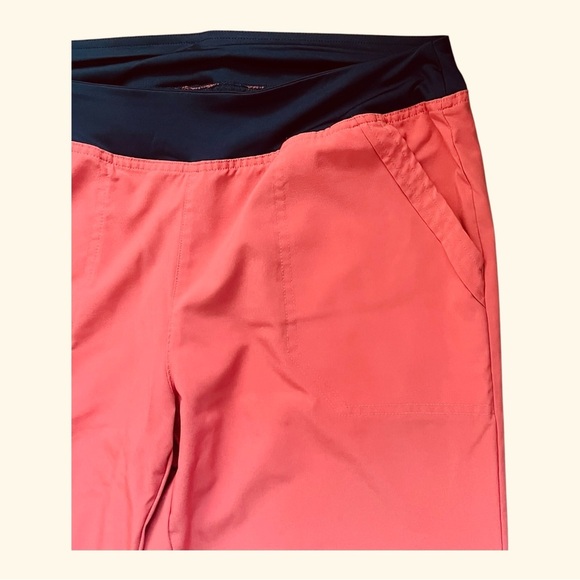Easy Stretch by Butter Soft medical scrub pants M coral split hem pockets - Picture 4 of 14